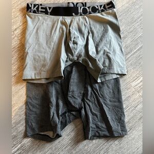 Gray Patterned Men's Boxer Briefs